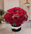 Crimson Romance — Red Rose Arrangement